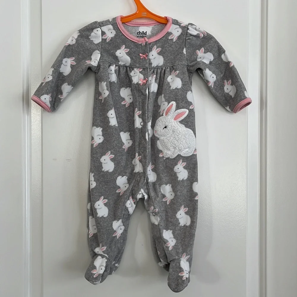 Carters bunny fleece sleeper size 3-6m - Picture 1 of 3